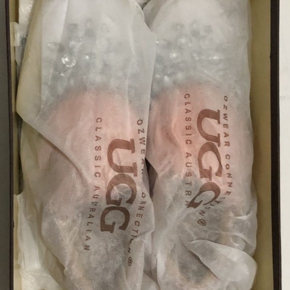 OZWEAR UGG RAE FEATHER SLIP-ON PINK & WHITE - Picture 9 of 14